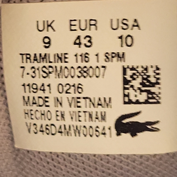 Lacoste Mens sz10 Court Minimal Sport Sneakers Grey - Picture 3 of 11